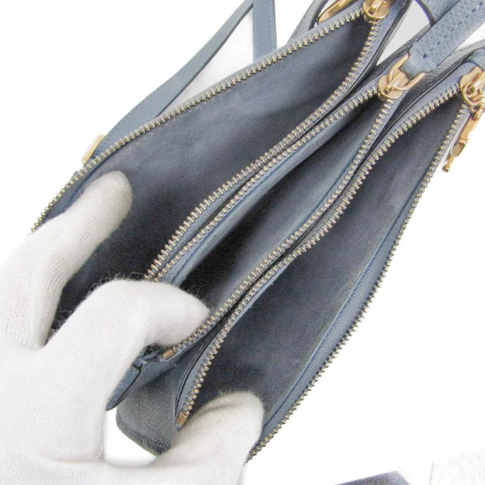 CHRISTIAN DIOR Blue Leather Shoulder Bag - Picture 3 of 16